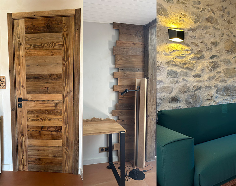 Aménagement intérieur d'une maison de village.